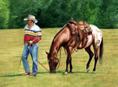 Western, Equine Art - Taking a Break